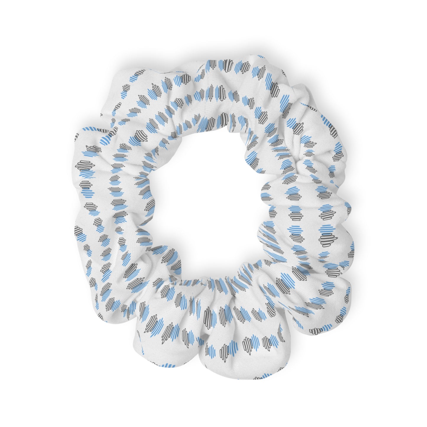Ikat Scrunchie – Lightweight White Hair Tie