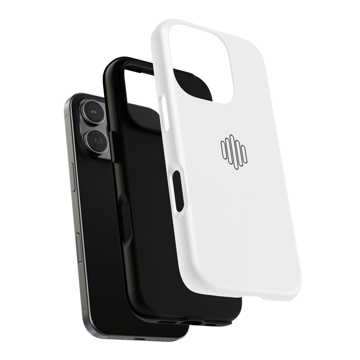 MagSafe Tough Phone Case — White Magnetic Protective Case with Grip Ring