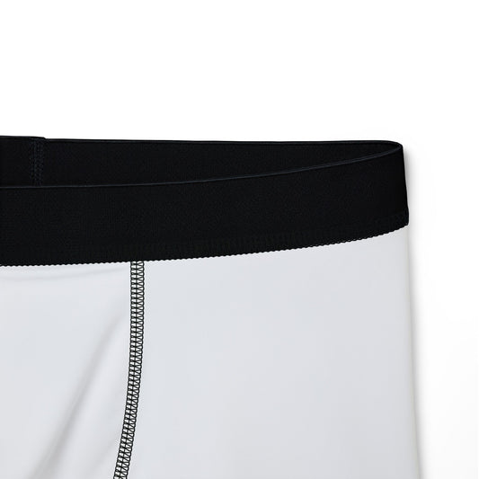 Men's Boxer Briefs — Minimal White Athletic Trunk