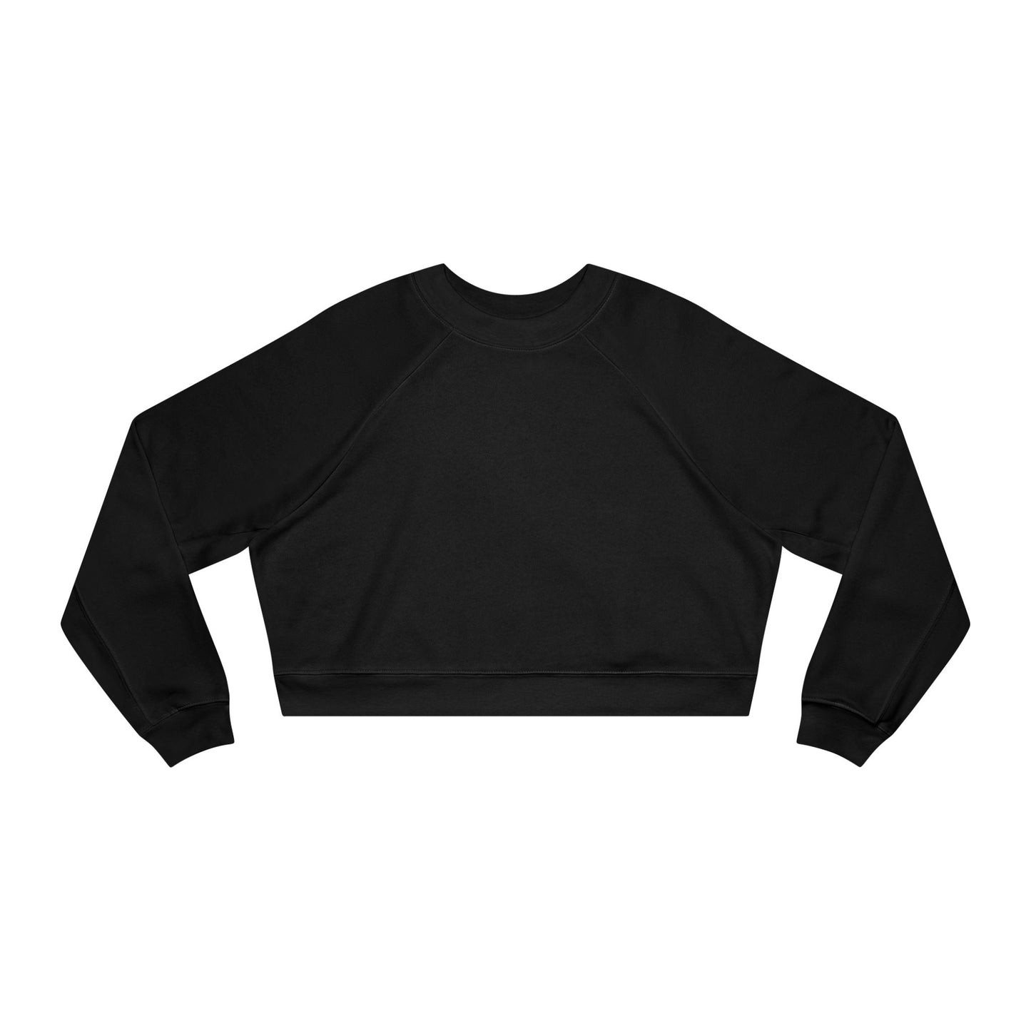 Cropped Fleece Pullover — Minimalist Soundwave Logo Women's Sweatshirt