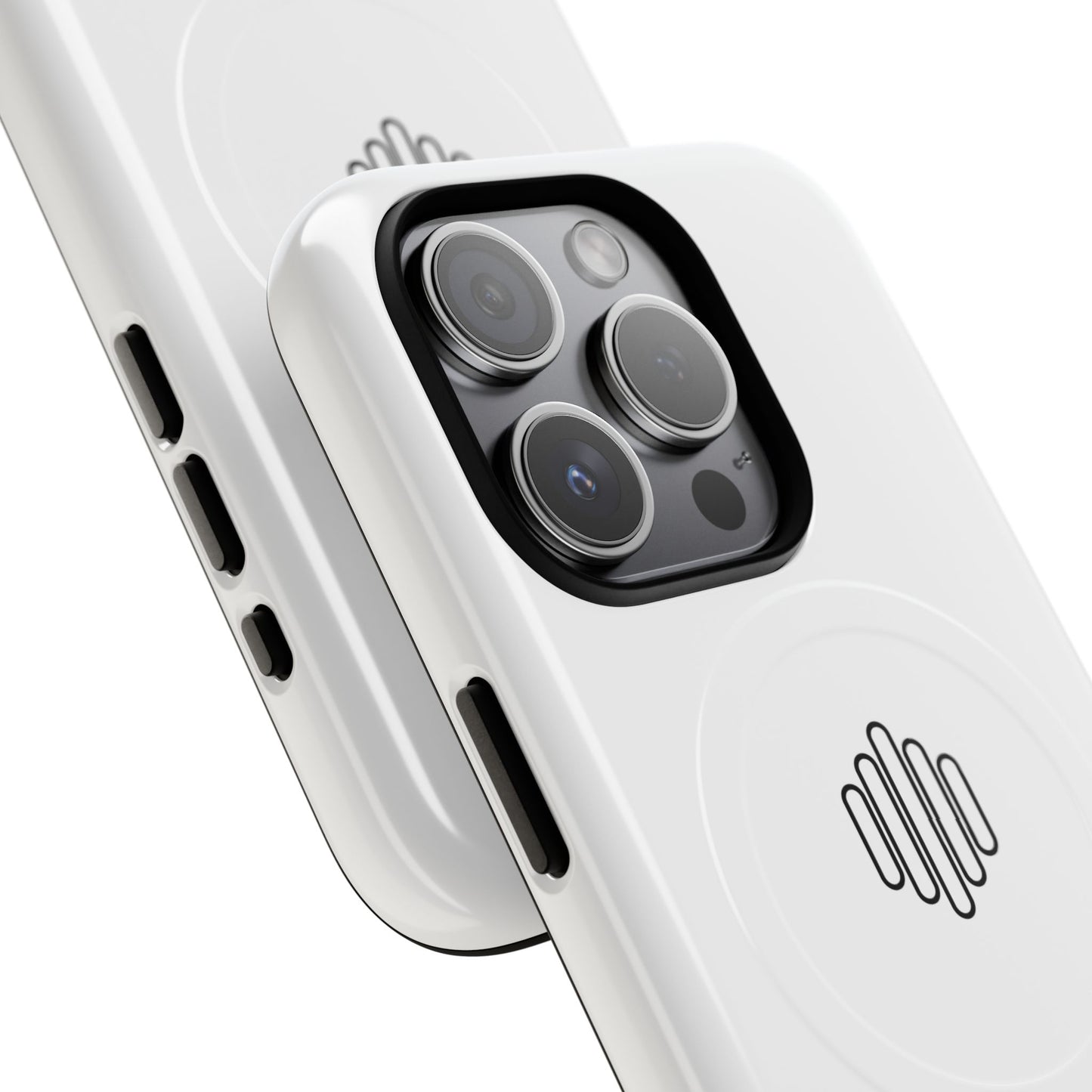 MagSafe Tough Phone Case — White Magnetic Protective Case with Grip Ring