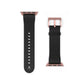 Classic Black Leather Watch Band — Durable Replacement Strap for Smartwatches