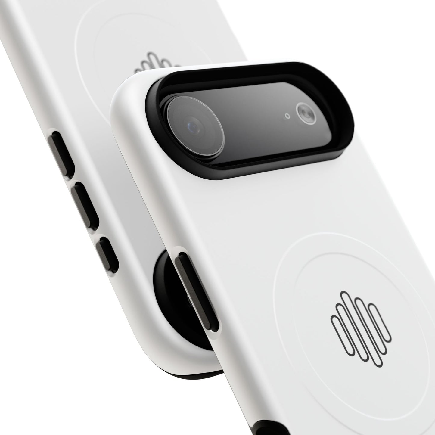 MagSafe Tough Phone Case — White Magnetic Protective Case with Grip Ring