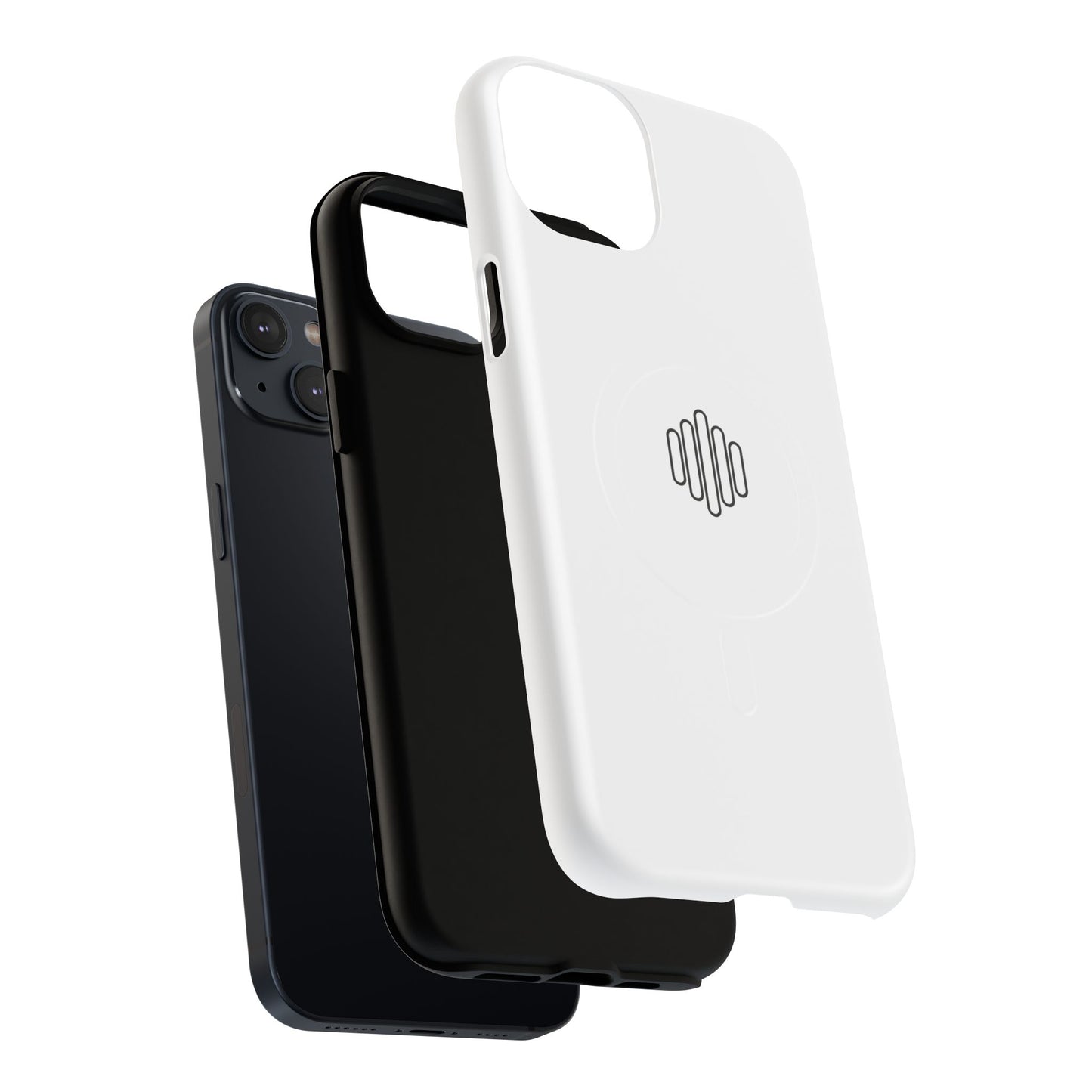 MagSafe Tough Phone Case — White Magnetic Protective Case with Grip Ring