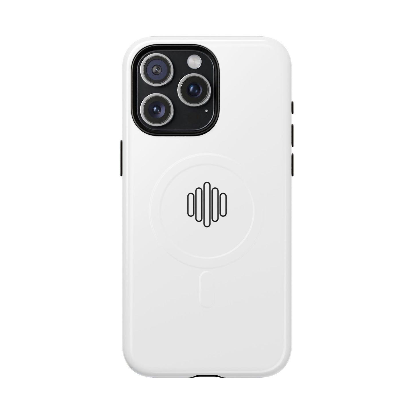 MagSafe Tough Phone Case — White Magnetic Protective Case with Grip Ring