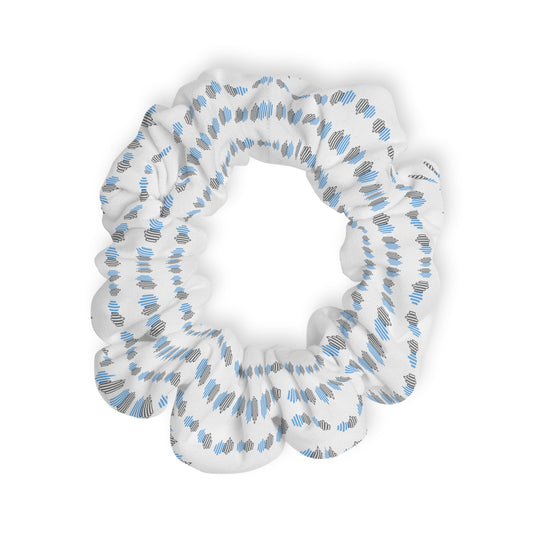 Ikat Scrunchie – Lightweight White Hair Tie
