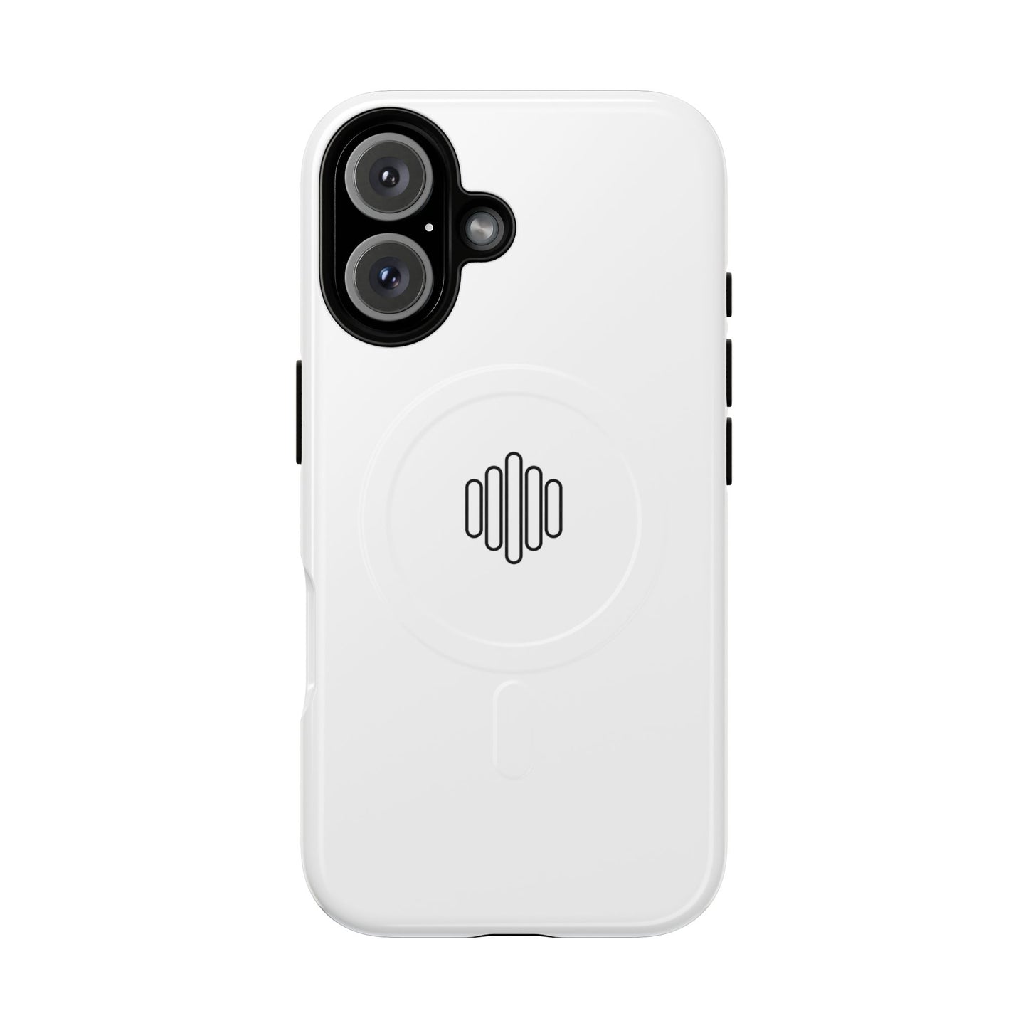 MagSafe Tough Phone Case — White Magnetic Protective Case with Grip Ring