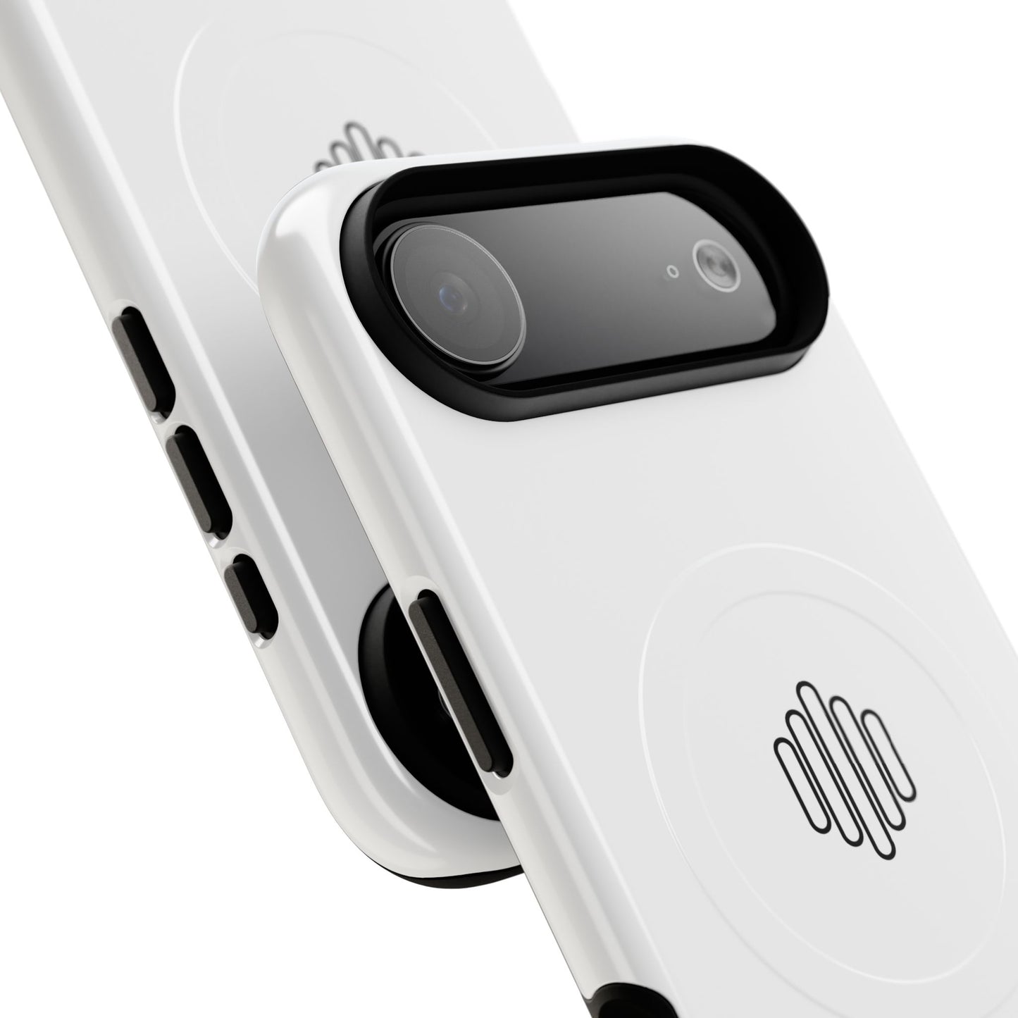 MagSafe Tough Phone Case — White Magnetic Protective Case with Grip Ring