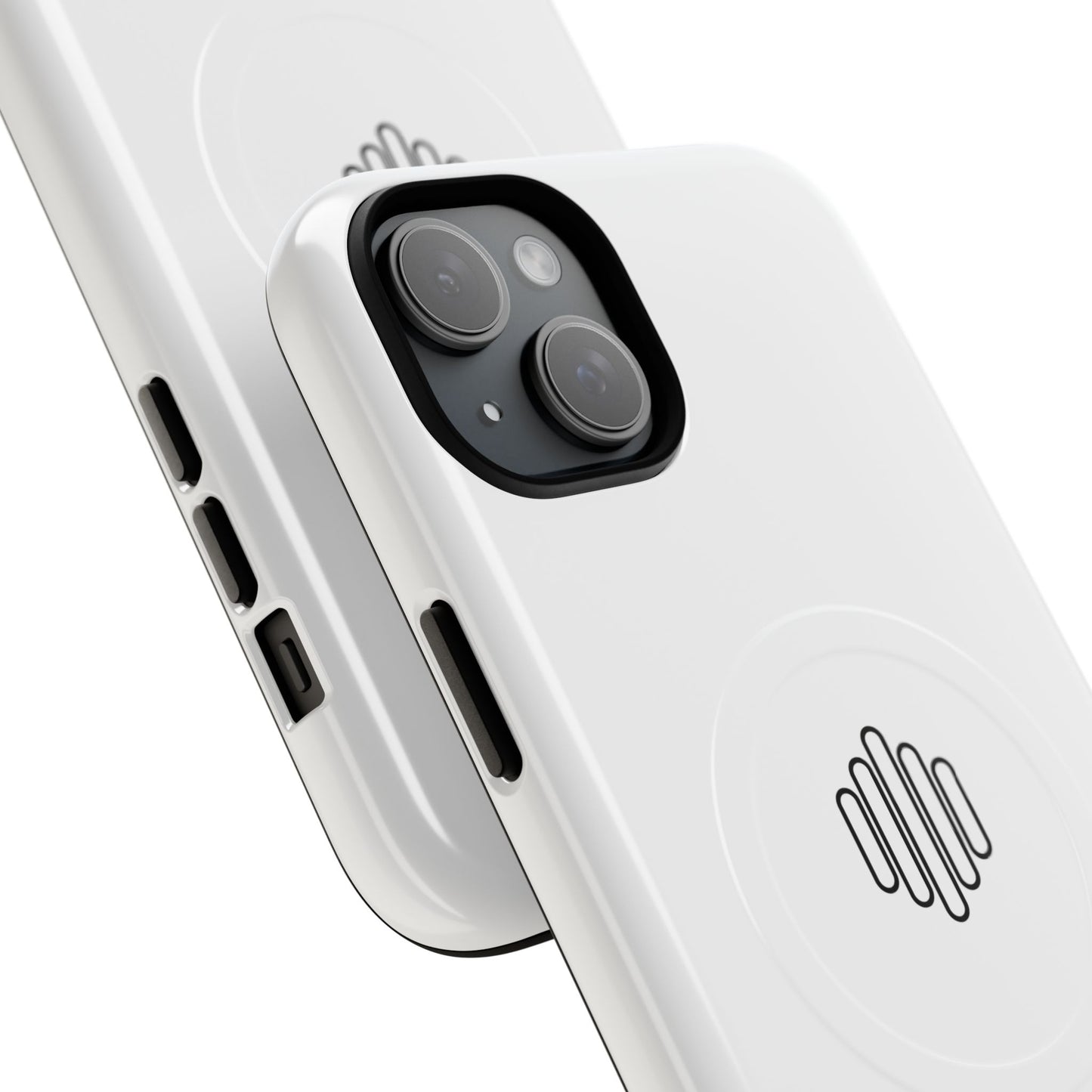 MagSafe Tough Phone Case — White Magnetic Protective Case with Grip Ring