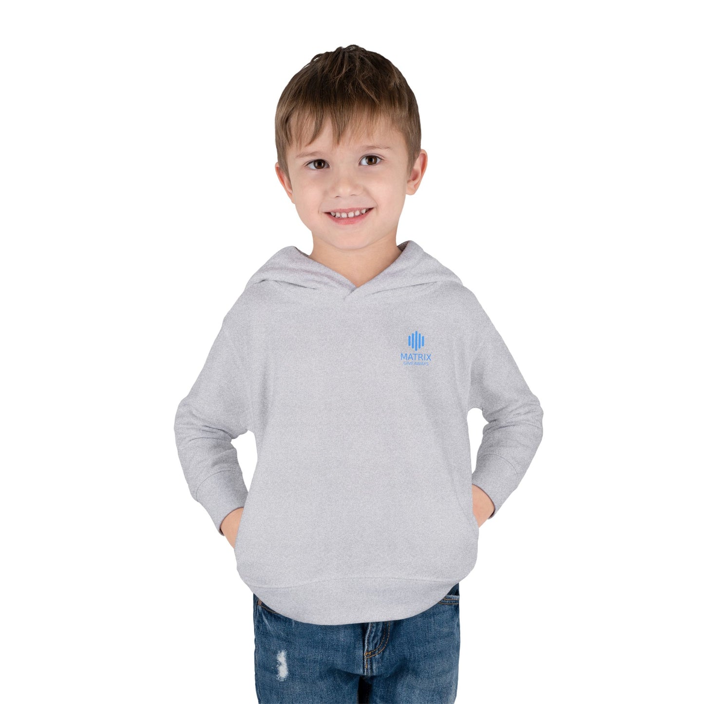 Toddler Hoodie — Minimal Blue Shield Logo Pullover