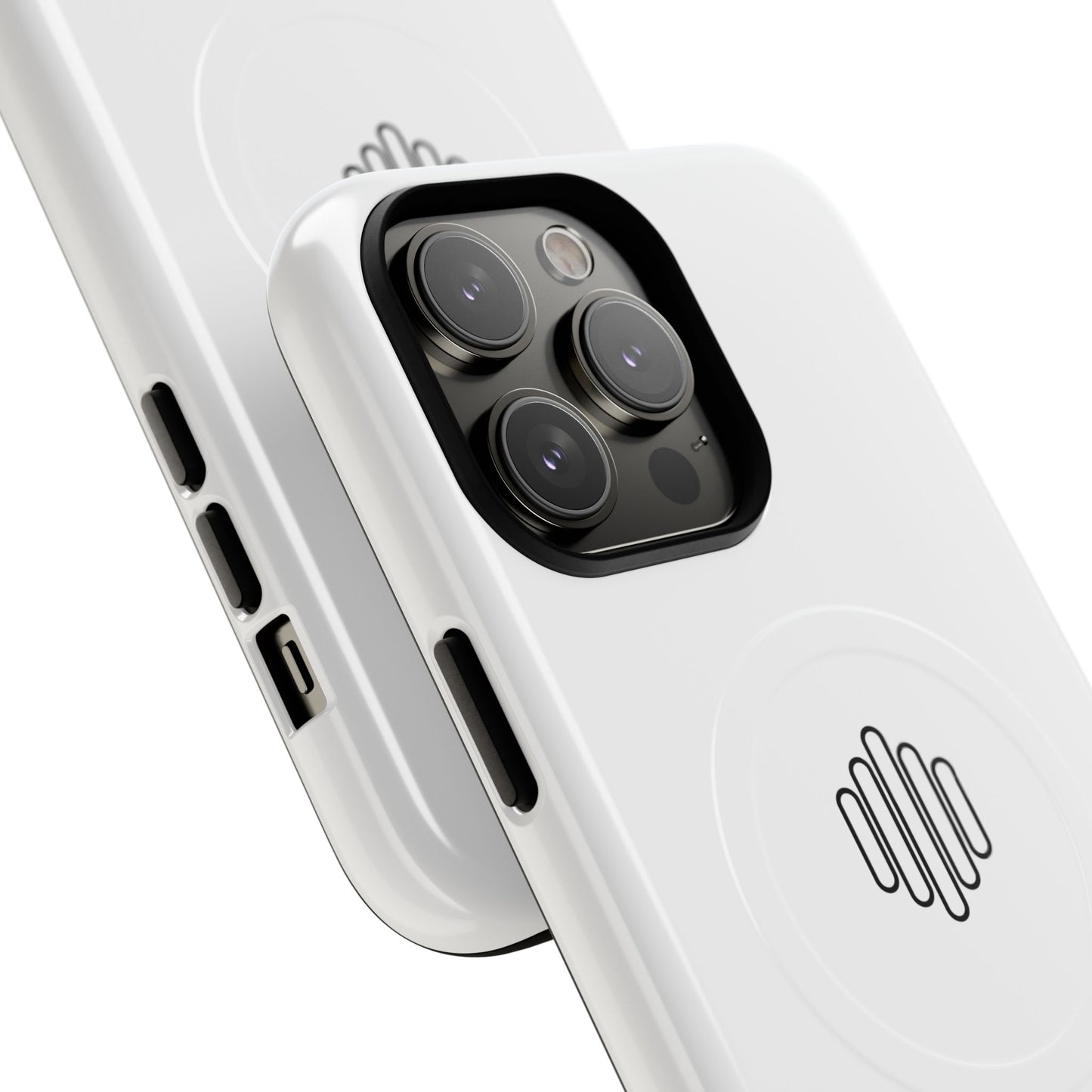 MagSafe Tough Phone Case — White Magnetic Protective Case with Grip Ring