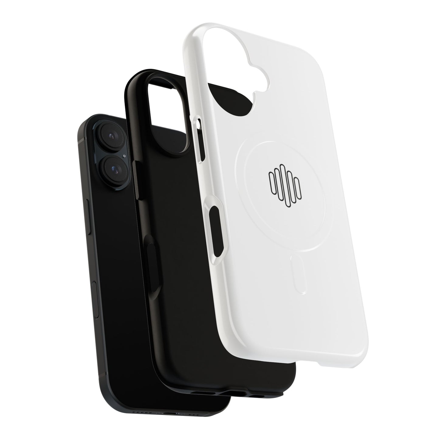 MagSafe Tough Phone Case — White Magnetic Protective Case with Grip Ring