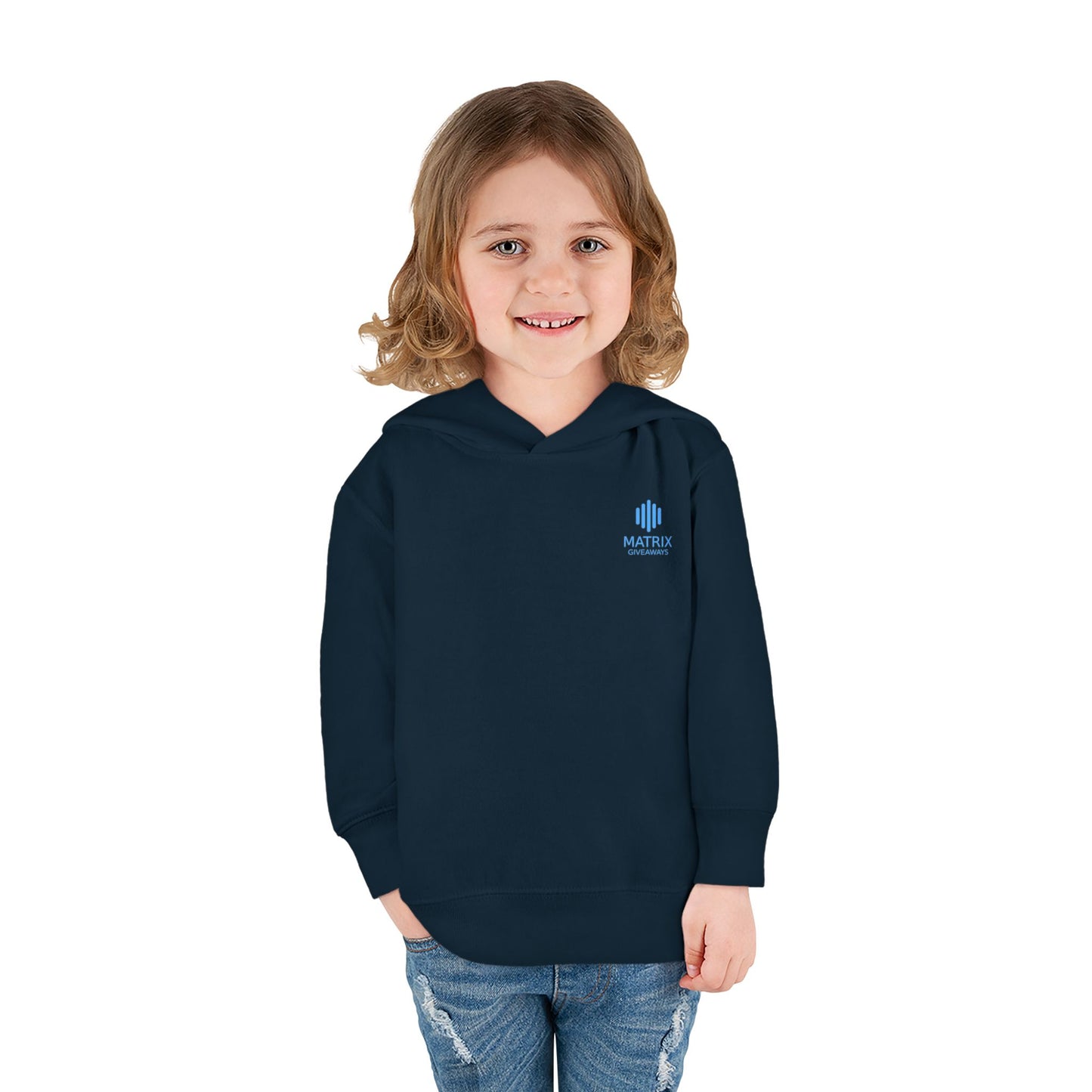 Toddler Hoodie — Minimal Blue Shield Logo Pullover