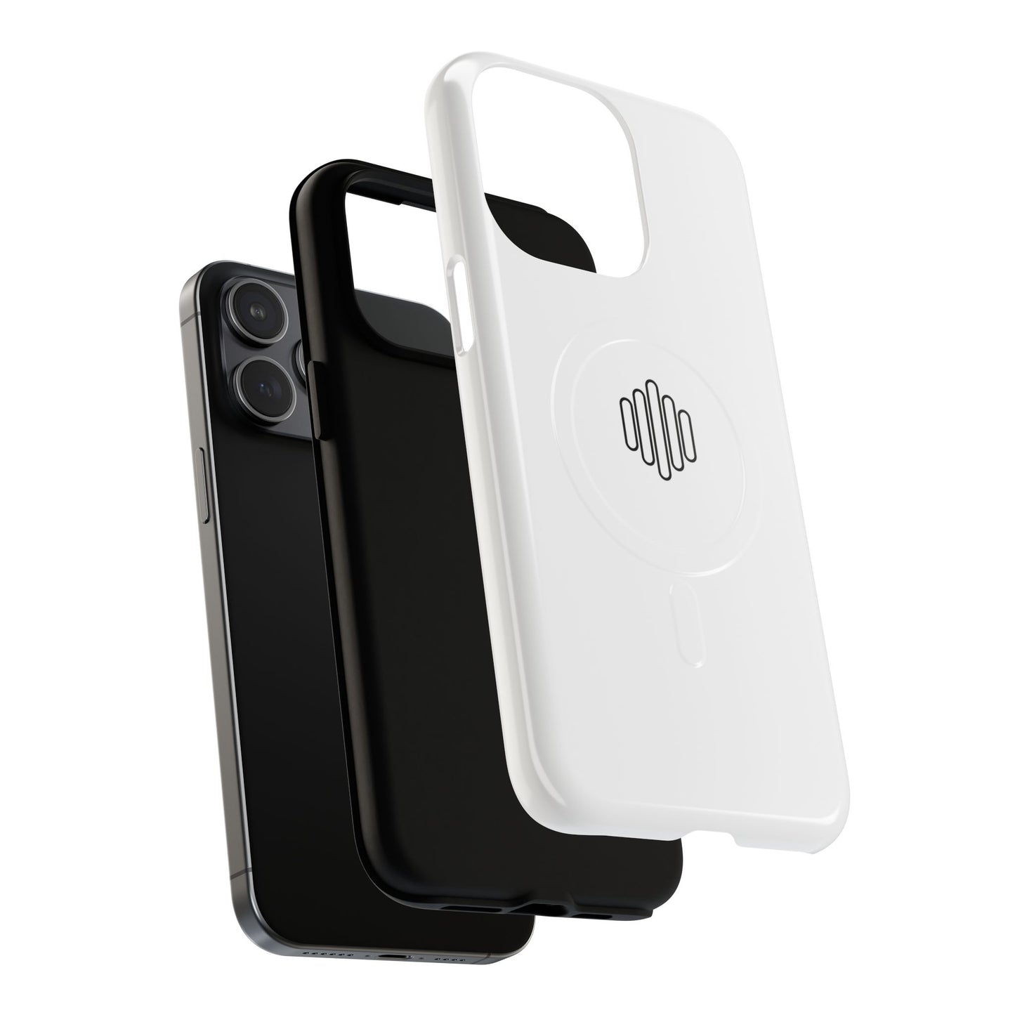 MagSafe Tough Phone Case — White Magnetic Protective Case with Grip Ring