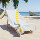 Sunburst Stripe Beach Towel — Yellow Sunshine Pattern