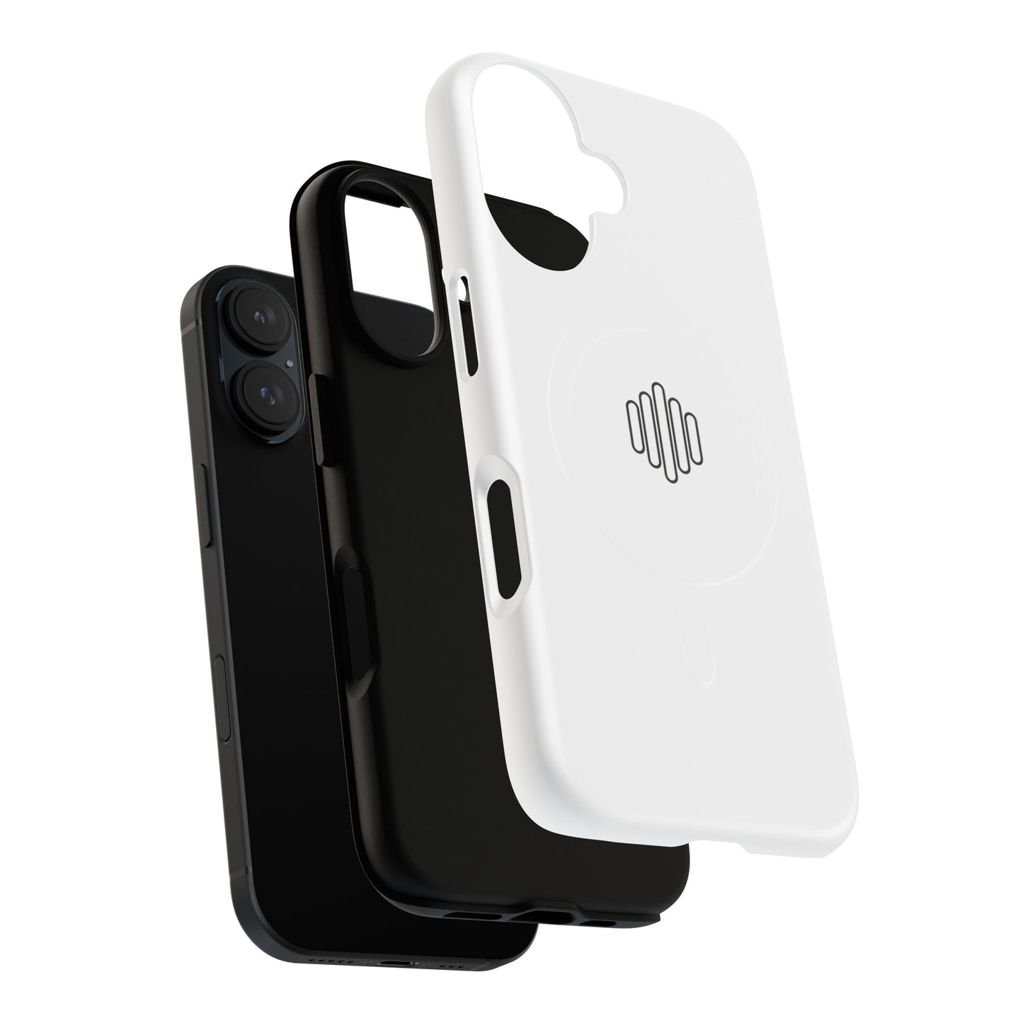 MagSafe Tough Phone Case — White Magnetic Protective Case with Grip Ring