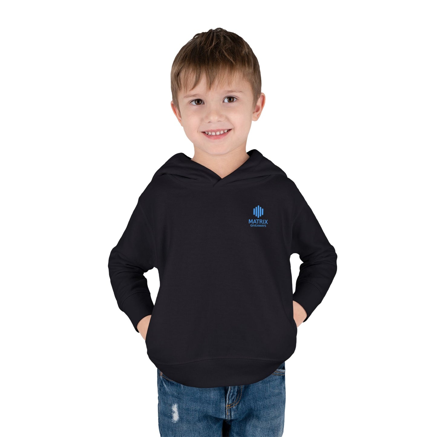 Toddler Hoodie — Minimal Blue Shield Logo Pullover