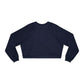 Cropped Fleece Pullover — Minimalist Soundwave Logo Women's Sweatshirt