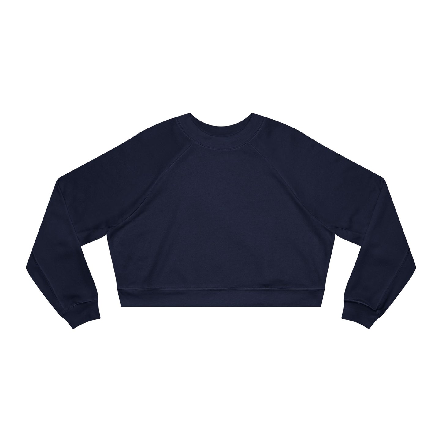 Cropped Fleece Pullover — Minimalist Soundwave Logo Women's Sweatshirt